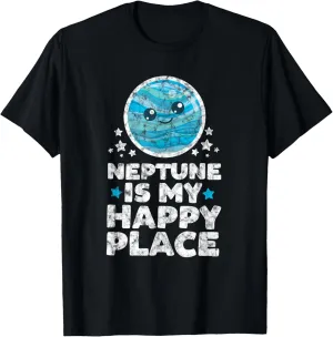 Neptune is My Happy Place | Kawaii Planet Space Astronomer T-Shirt
