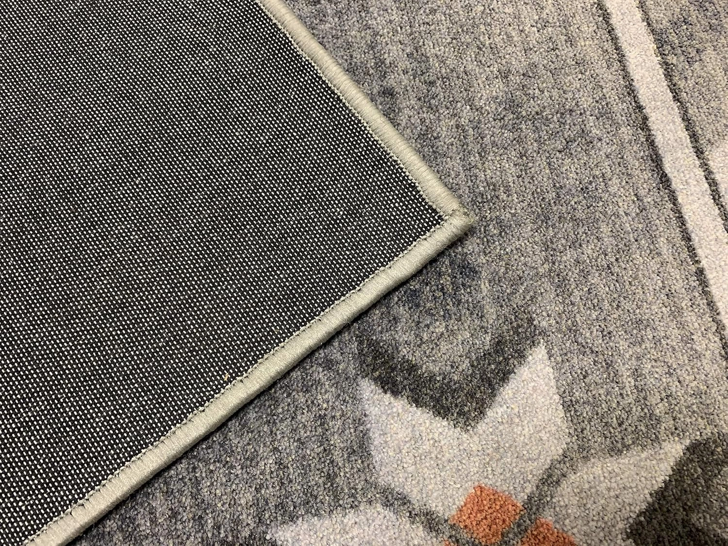 Nevita Collection Southwestern Native American Design Area Rug Rugs Geometric (Southwestern Grey, 5 x 7)