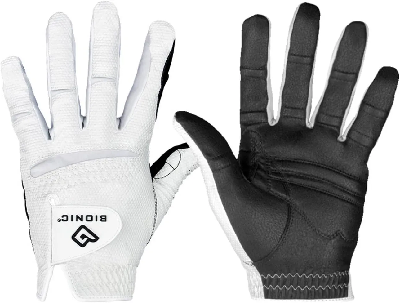New Improved 2X Long Lasting Bionic RelaxGrip Golf Glove with Patented Double-Row Finger Grip System (Men's Medium, Worn on Right Hand)