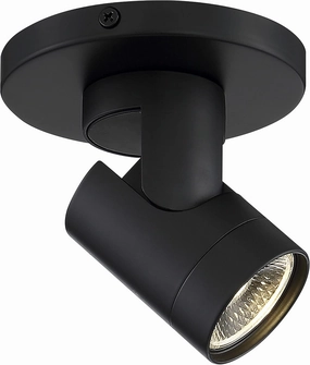 Nuvo Lighting 62/1105 12W LED Adjustable Barrel Monopoint Ceiling and Wall Spotlight, Black
