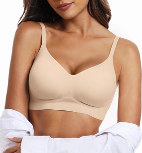 OEAK Womens Wireless Bras Comfortable Push Up Bra No Underwire Bra Full Support Lift Bralette Everyday Seamless Tshirt Bras