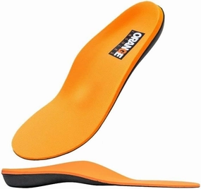 Orange Full Length C Fits Men's Shoe 6-6.5, Women's 7.5-8 Uses a Heel Cup, Contoured Medial Arch, and Metatarsal pad to Help with Better Alignment and Weight Distribution