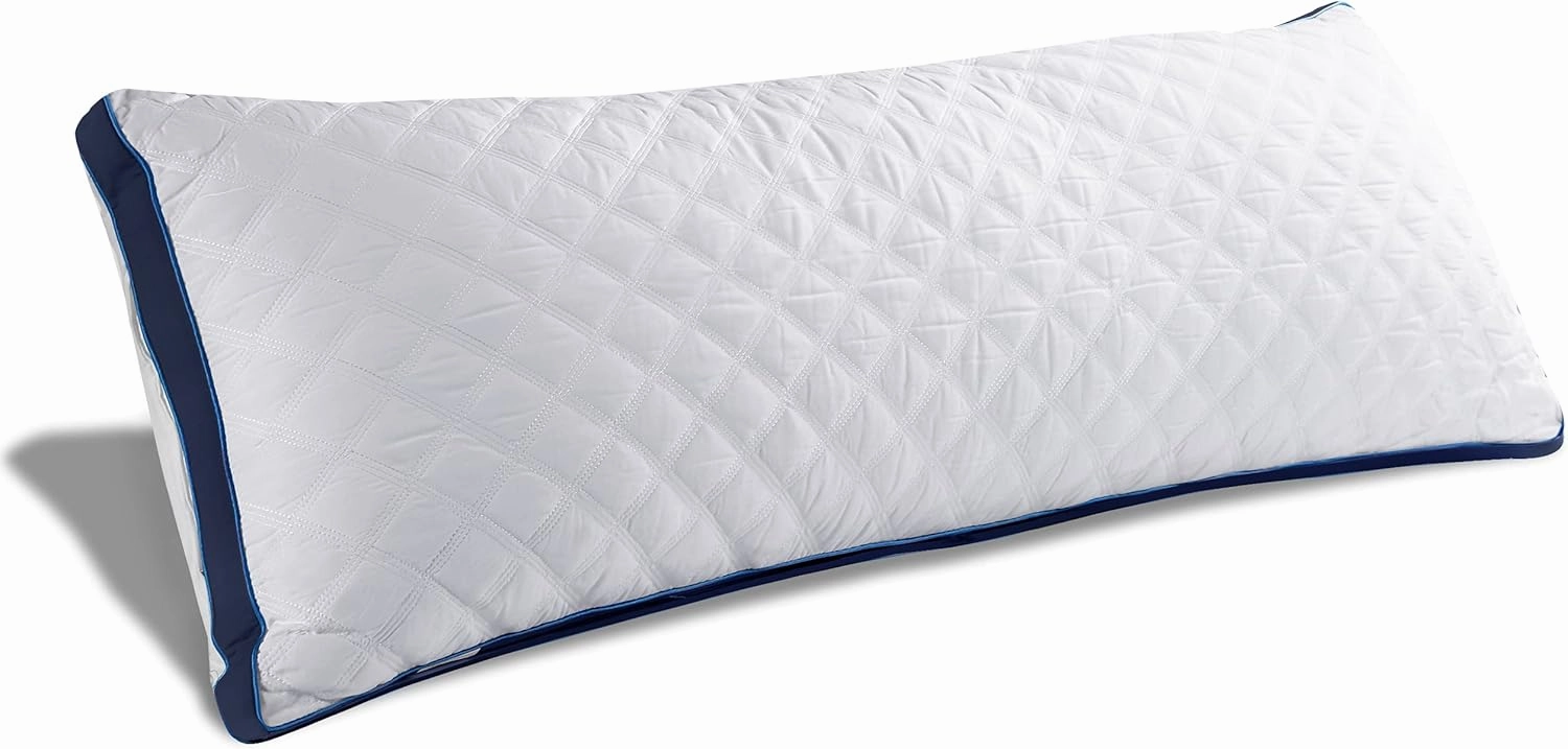 Oubonun Premium Adjustable Loft Quilted Body Pillows - Firm and Fluffy Pillow - Quality Plush Pillow - Down Alternative Pillow - Head Support Pillow - 21"x54"