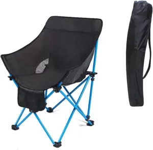 Outdoor Camp Chairs, Outdoor Folding Chair with Storage Mesh Bag Portable Fishing Seat Simple Mazha Stool Indoor Chair Camping Chair Lawn Chairs Adults