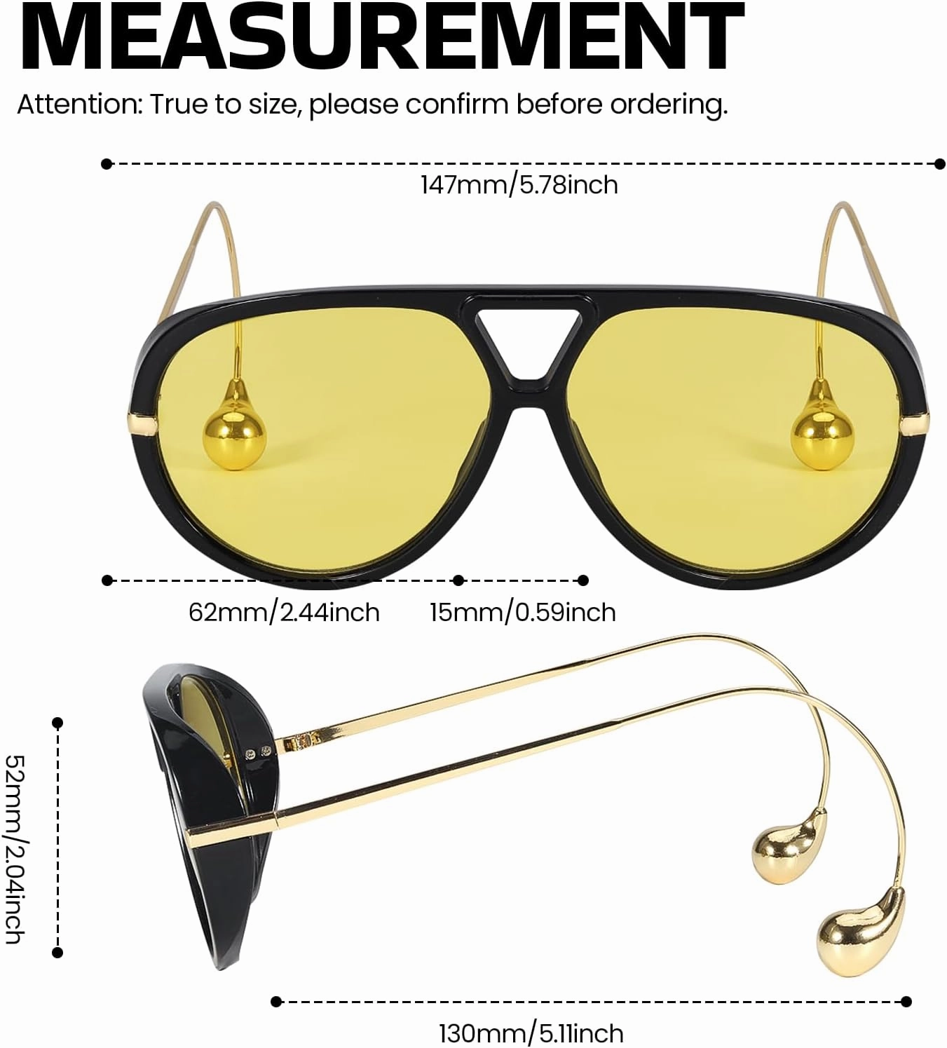 Oversized Aviator Sunglasses for Women With Earring Trendy Large Big Double Bridge 2025 Designer Ladies Shades