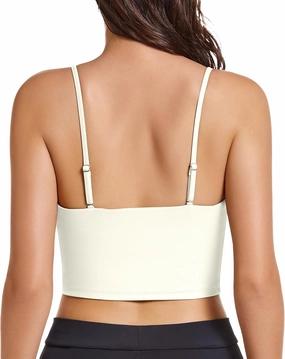 OVESPORT Women's Longline Sports Bras Women Workout Tank Tops with Built in Bra & Adjustable Straps for Yoga Gym Fitnesss