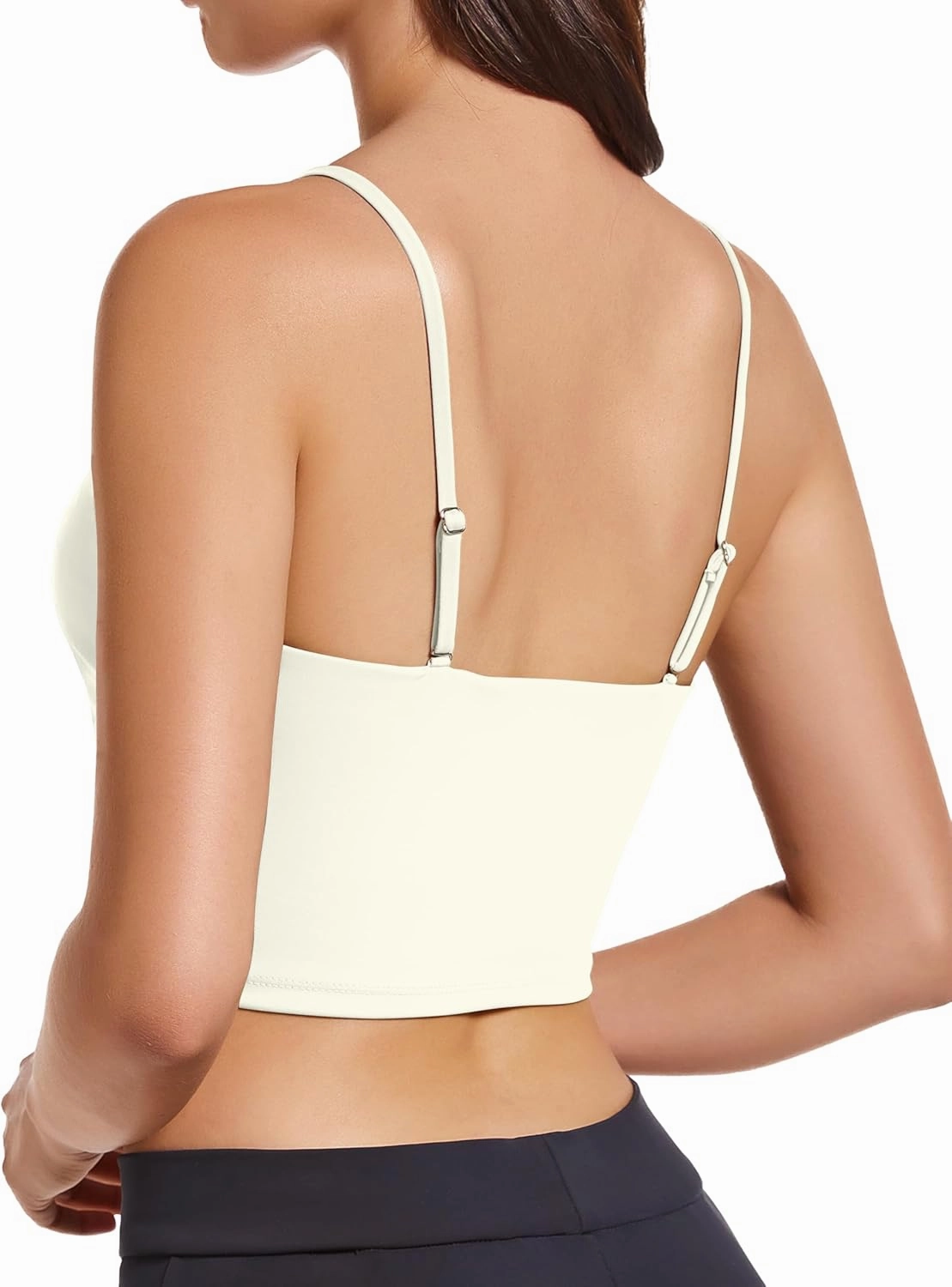 OVESPORT Women's Longline Sports Bras Women Workout Tank Tops with Built in Bra & Adjustable Straps for Yoga Gym Fitnesss