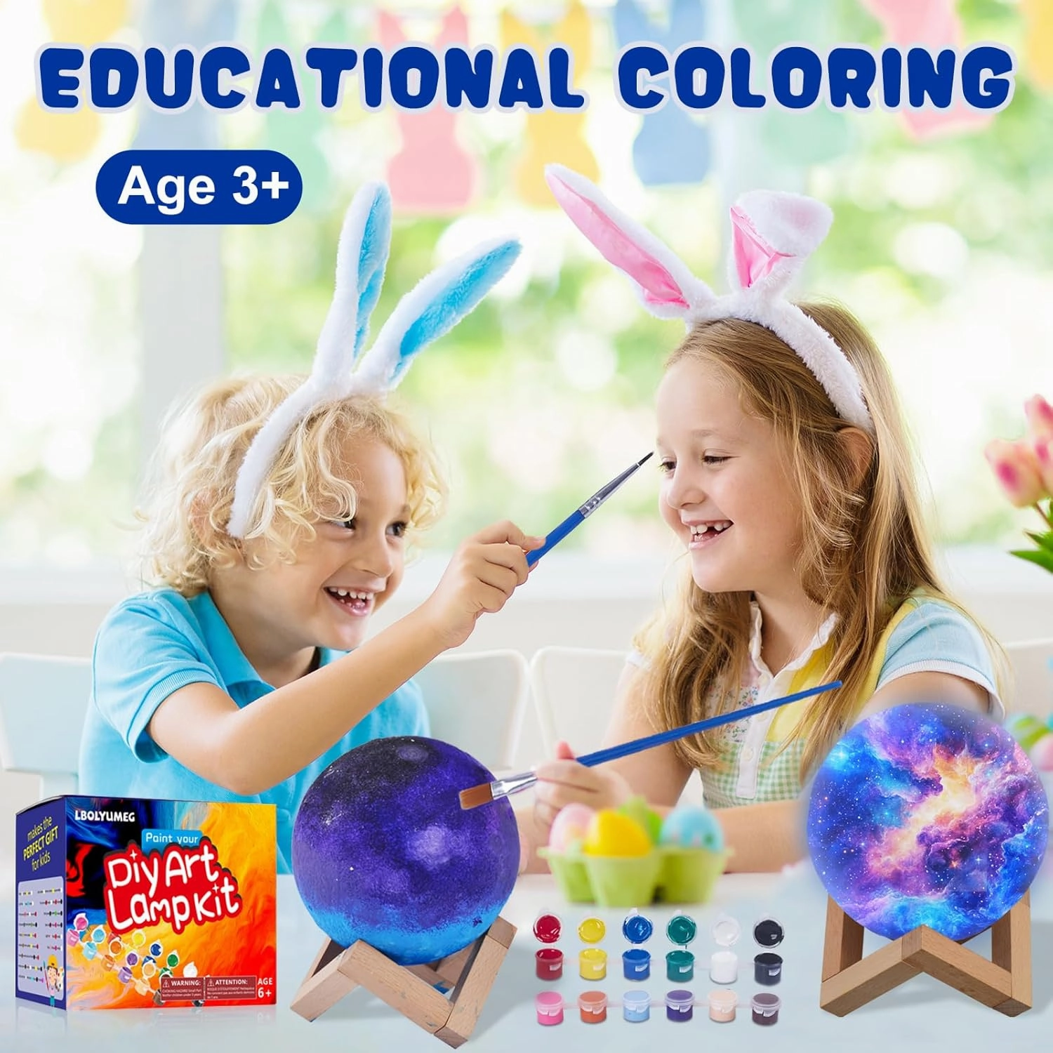 Paint Your Own Moon Lamp Kit,Art Supplies Arts and Crafts for Kids Ages 8-12,Crafts for Girls 8-12,Night Light Kids Crafts Ages 4-8,Birthday Easter Gifts Valentines Day Gifts for Kids