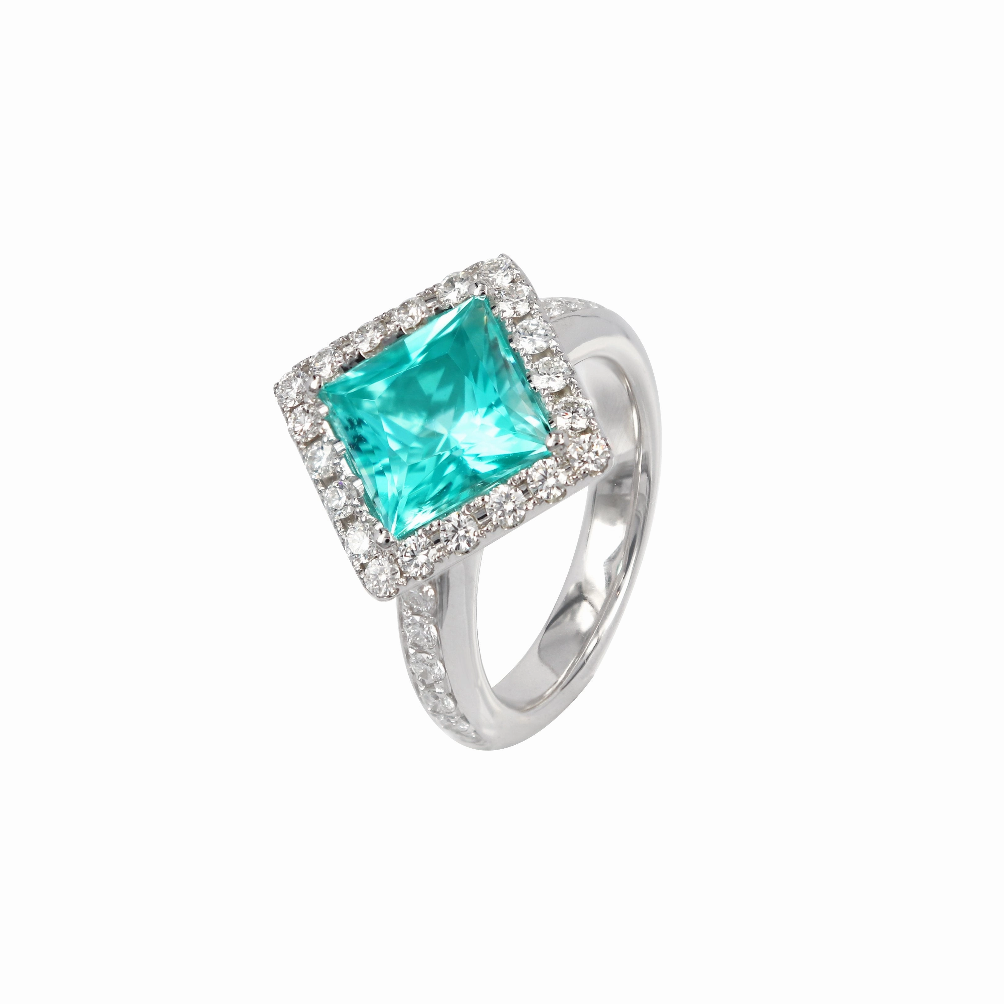 Paraiba Tourmaline Diamond Ring