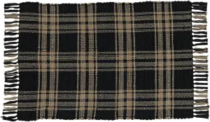 Park Designs 315-25R Sturbridge Rag Rug, 24" x 42", Black