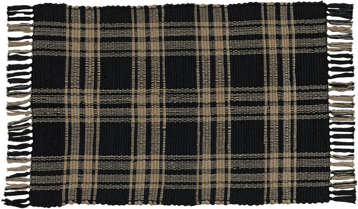 Park Designs 315-25R Sturbridge Rag Rug, 24" x 42", Black