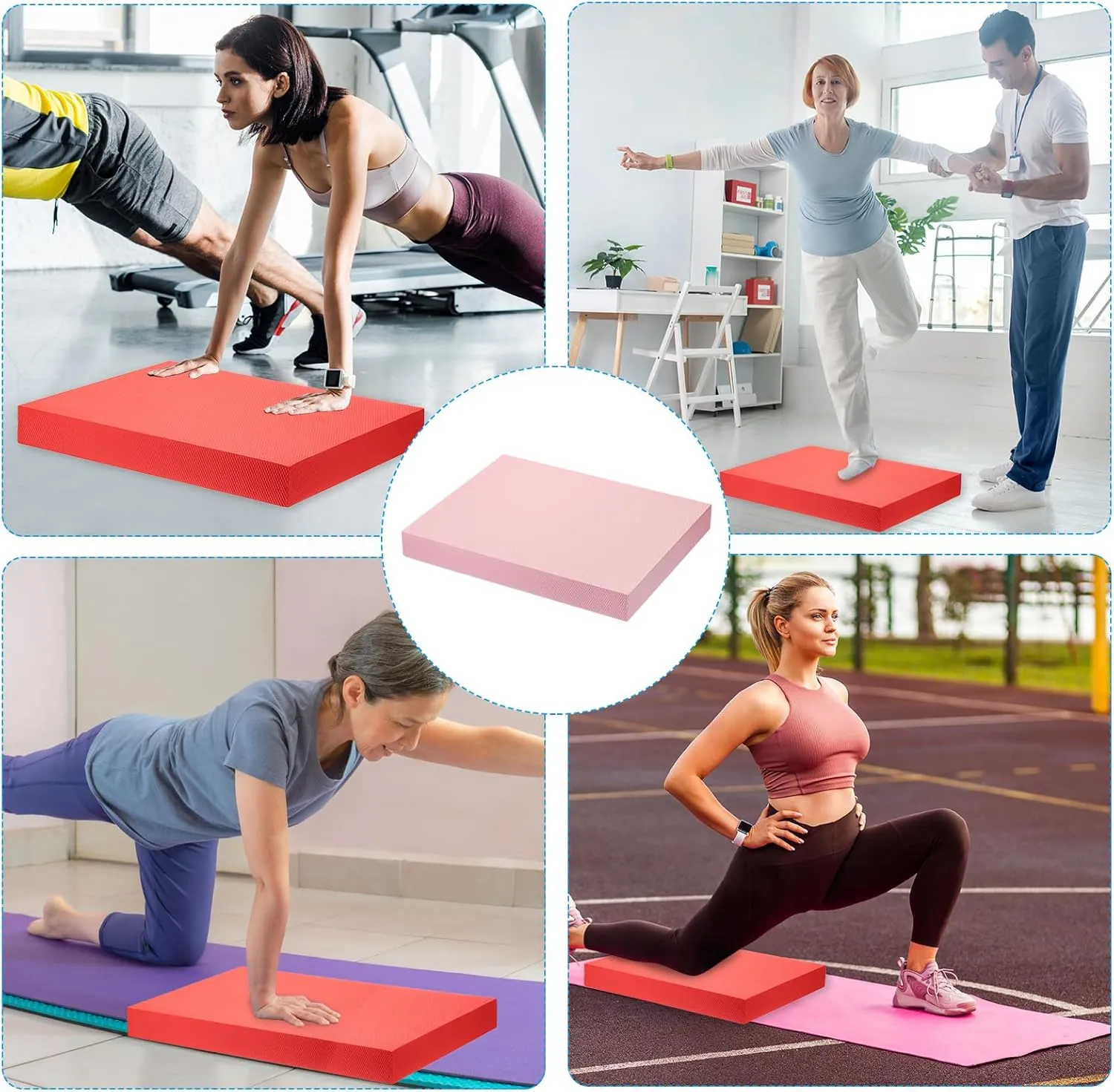 PATIKIL Balance Pad, Non-Slip TPE Foam Pad Cushion Exercise Yoga Mat Knee Pad for Fitness Stability Core Training Stretching