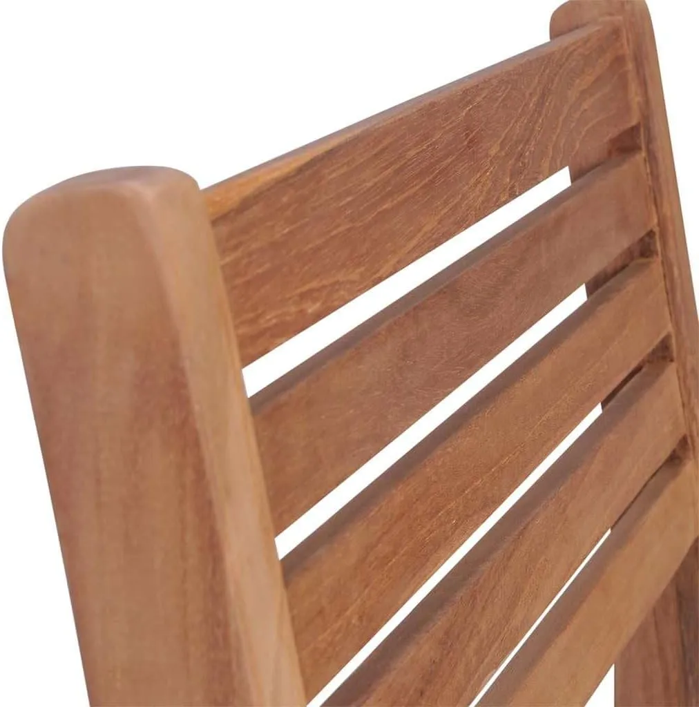 Patio Chairs 2 Pcs with Beige Cushions Solid Teak Wood Outdoor Stackable Chairs for Home Office Bar Cafe