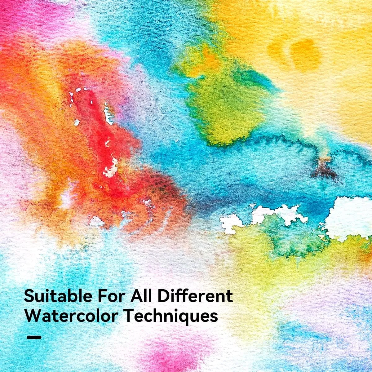 Paul Rubens 60 Sheets Watercolor Paper, Cold Press 50% Cotton&140lb /300gsm Acid-Free Bulk White Paper for Artists, Students & Adults（7.68 * 5.31 inch）