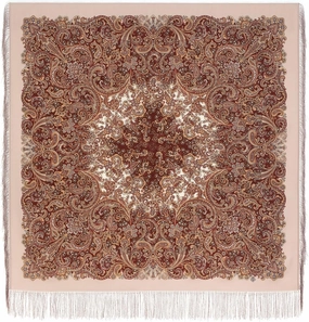 Pavlovo Posad Shawl Women's scarves 100% Pure Natural Merino Wool scarf Russian Wrap 125x125 cm 49x49 inches Pashmina Scarf Wrap Silk Tassels 1997-2