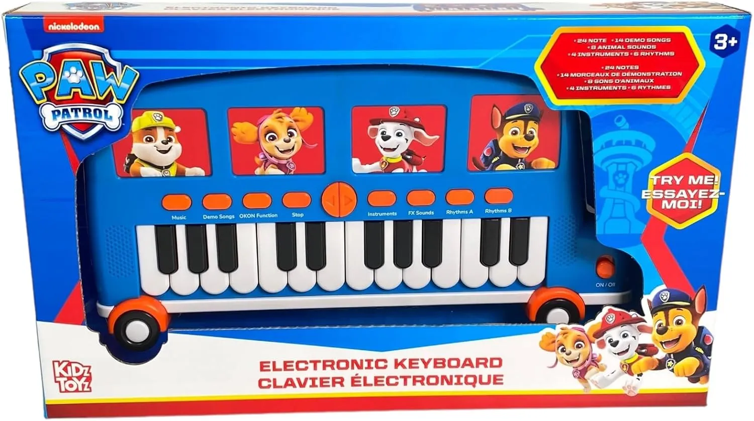 Paw Patrol Bus Electronic Keyboard - Learn to Play Piano Music Education for Kids and Preschoolers Ages 3 