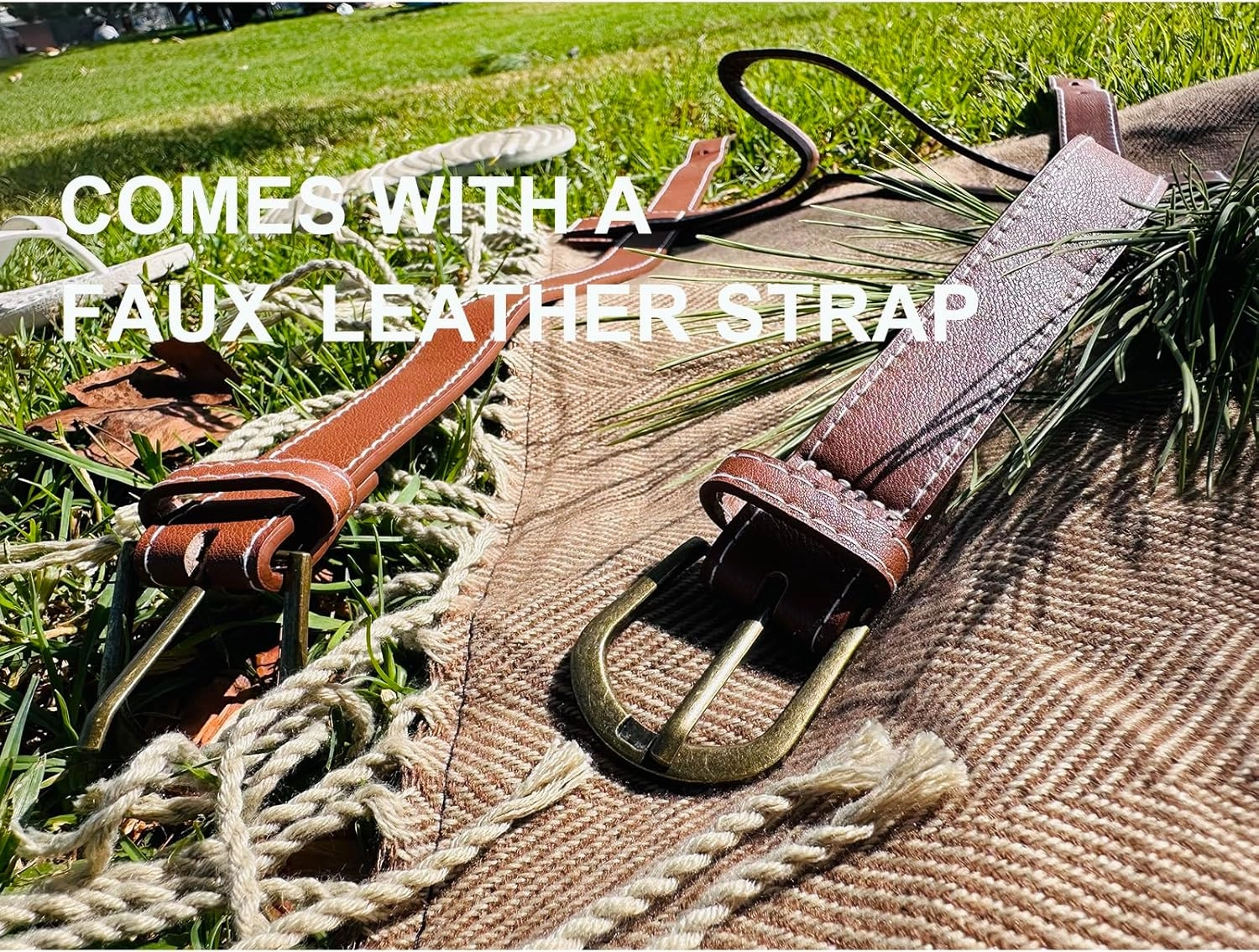 Picnic Blanket Extra Large Waterproof with Strap 59"x79" - Machine Washable Tassels Faux Wool Cashmere for Park, Grass, Camping, Hiking, Concerts (Coffee, 59"X79")