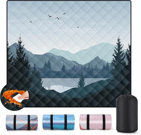 Picnic Blankets 60x80 Outdoor Anti Sand Manta De Playa Ultralight Wide Excersing Matts for Home Camp Quilts for Trailers Camping Essentials Fun Anniversary Retirement Her Friend Sister Gifts