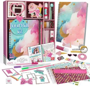 Pink DIY Journal Kit for Girls, Stationery Set, Journal Set for Tween & Teen Girls, Scrapbook & Diary Supplies Set, Journaling Art Crafts Kit Birthday Gifts for 8 9 10 11 12 13 14 Year Old Girl