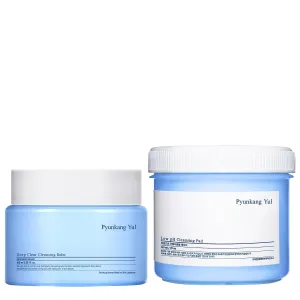 PKY Cleansing Balm & Cleansing Pads/Korean Facial Wash for All Skin Types/Balm(3.38 Fl.Oz, 100ml) & Cleansing Pads(70ea)