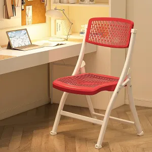 Plastic Stackable Folding Chairs,Stackable Folding Dining Chair Portable Event Chair Comfortable Breathable Mesh Seat Event Chair for Bedroom and Living Room,F,46x54x85cm(18x21x33inch)