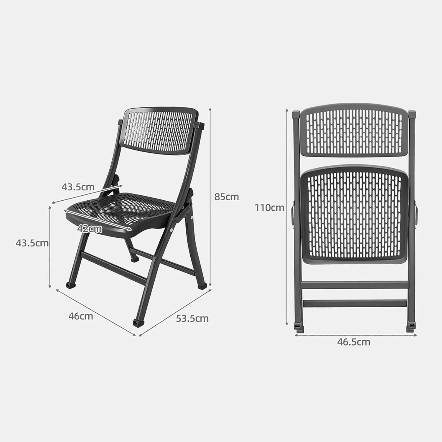 Plastic Stackable Folding Chairs,Stackable Folding Dining Chair Portable Event Chair Comfortable Breathable Mesh Seat Event Chair for Bedroom and Living Room,F,46x54x85cm(18x21x33inch)