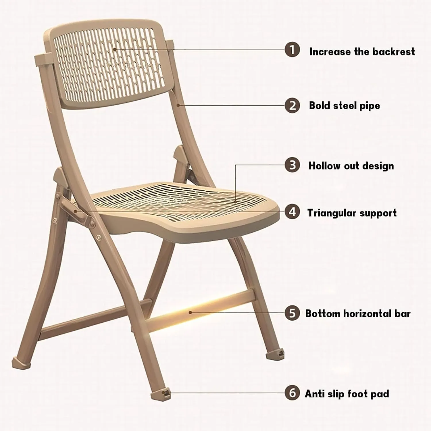 Plastic Stackable Folding Chairs,Stackable Folding Dining Chair Portable Event Chair Comfortable Breathable Mesh Seat Event Chair for Bedroom and Living Room,F,46x54x85cm(18x21x33inch)