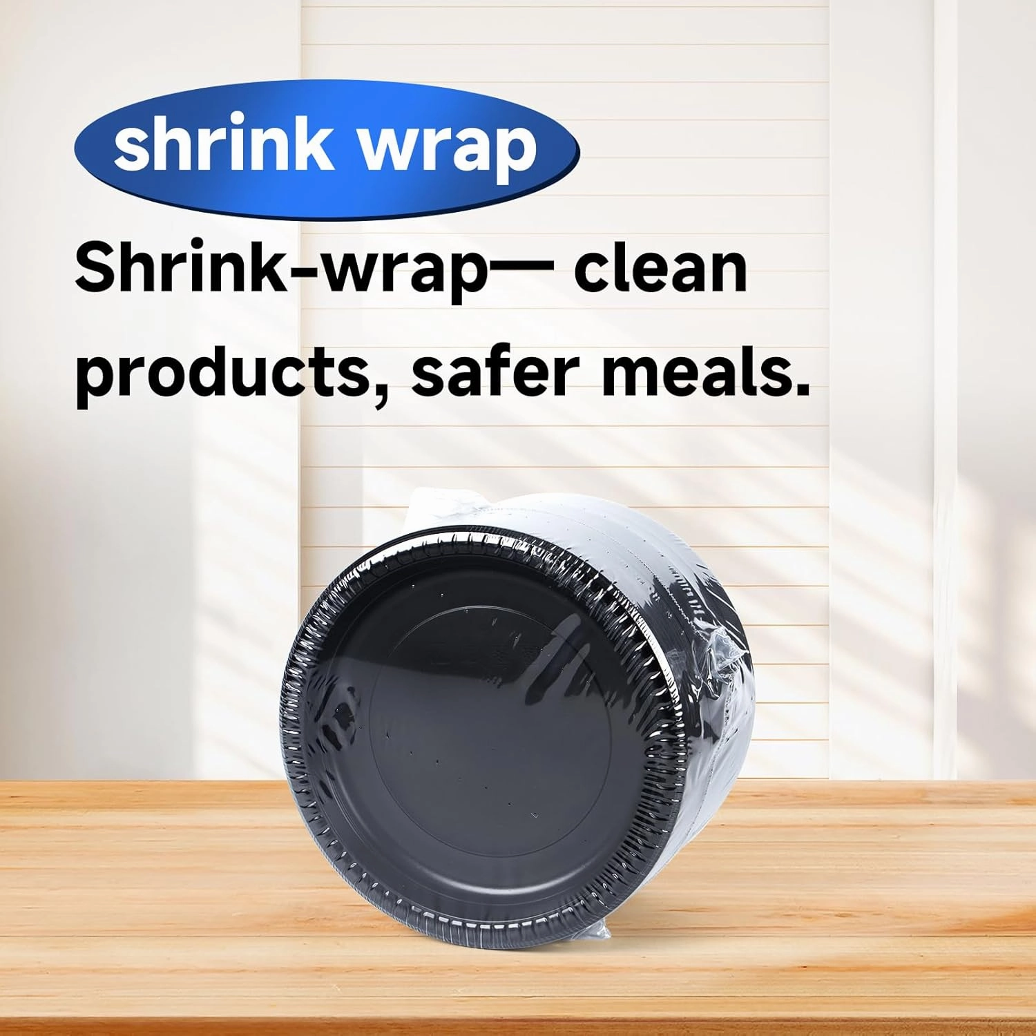 Plastic Plates, Reusable 9 Inch 150 Pack Disposable Dinner Plate Set Heavy Duty Microwave Safe Tray Perfect for Events MFPP Party Trays
