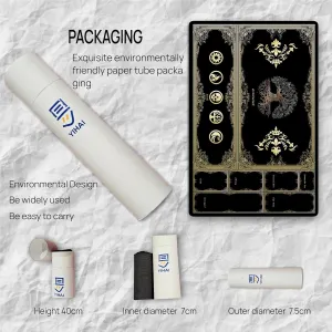 Playmat for MTG 24" x 14" Non-Slip Game Mats for Commander Board Games, with Storage Tube