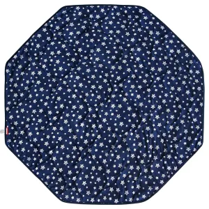 Playpen Mat 8 Panel Navy Fits for Regalo My Play Deluxe Extra Large Portable Play Yard, Non Slip Baby Octagon Playpen Mattress Pad, Navy Star Print Playard Pad