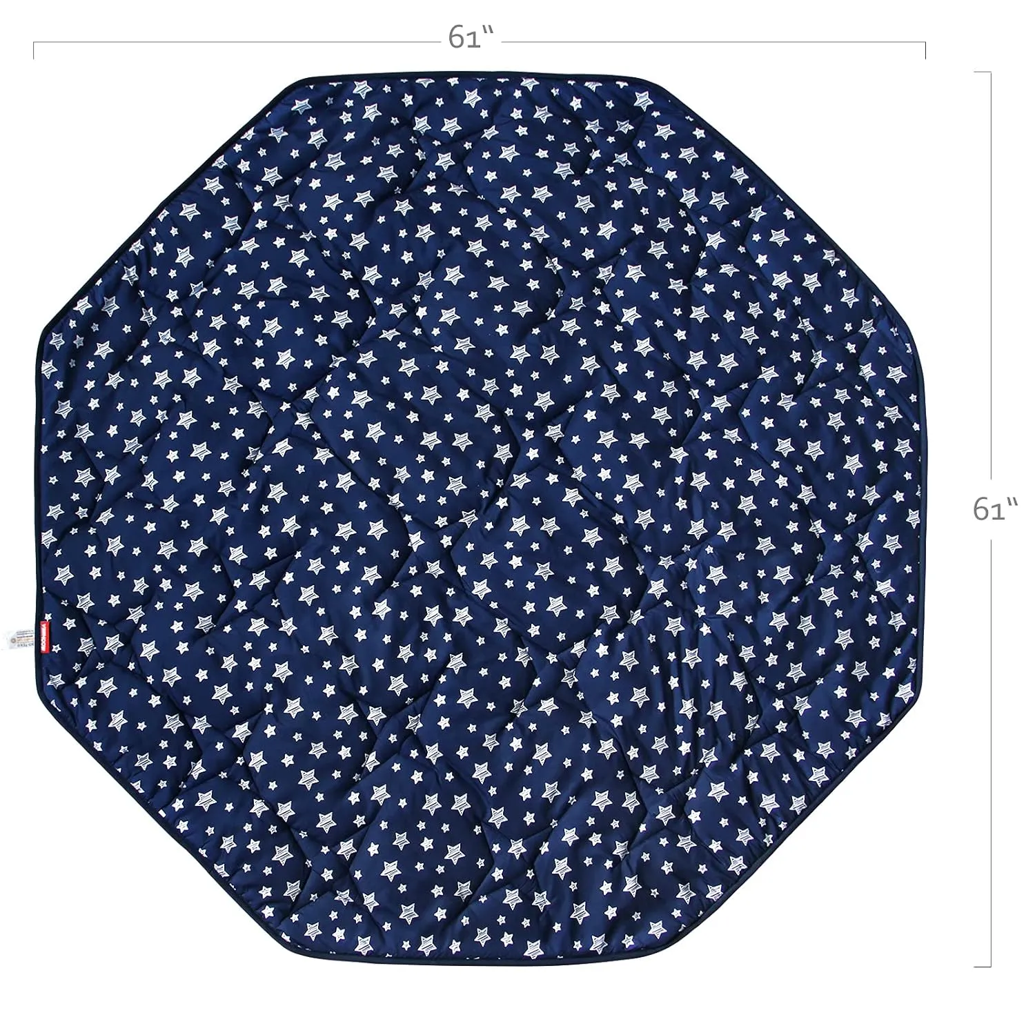 Playpen Mat 8 Panel Navy Fits for Regalo My Play Deluxe Extra Large Portable Play Yard, Non Slip Baby Octagon Playpen Mattress Pad, Navy Star Print Playard Pad
