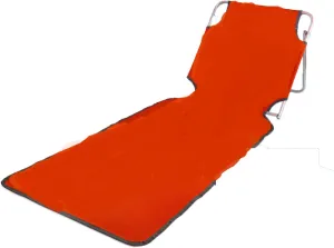 Portable Beach Mat Lounge Folding Chair – Folds Flat for Travel Adjustable Reclining Back – Outdoor Lightweight for Kids and Adults (RED)