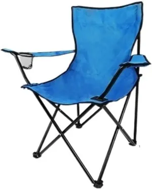 Portable Folding Chair Folding Padded Deck Chair Backchair Beach Chair Fishing Chair Portable Lounge Chair Outdoor Armchair with Cup Holder Adjustable Folding Chair(E)