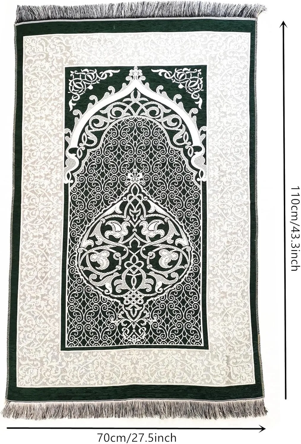 Portable Prayer Mat and Prayer Beads Set, Muslim Prayer Rug with Bag, Travel Praying Matt for Man and Women