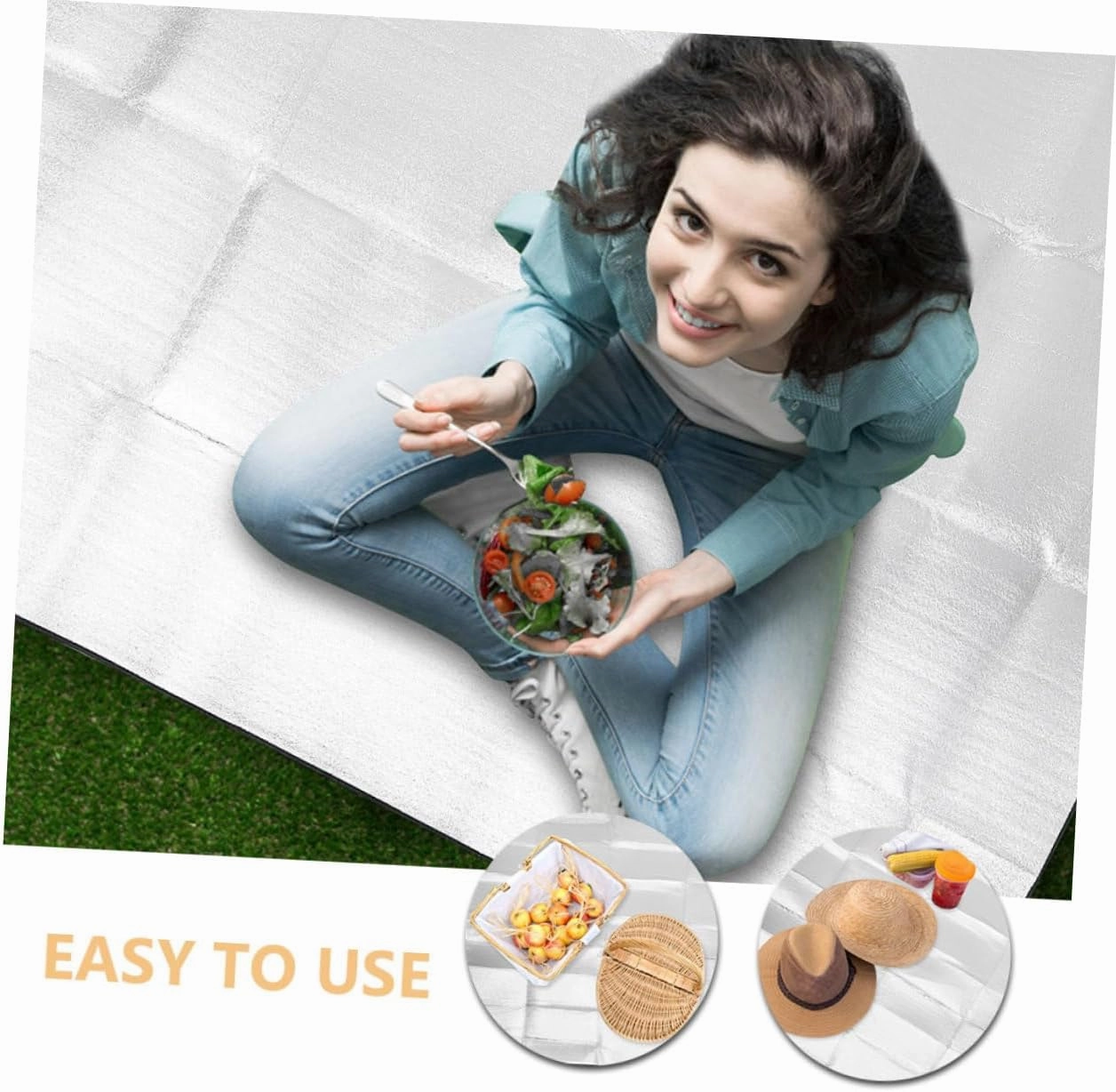 Portable Multipurpose Picnic Cushion Mat Thickened Outdoor Seat Pad Crawling Mat for Boys and Girls Tarp for Tent Camping for Picnics Beach and Outdoor Activities