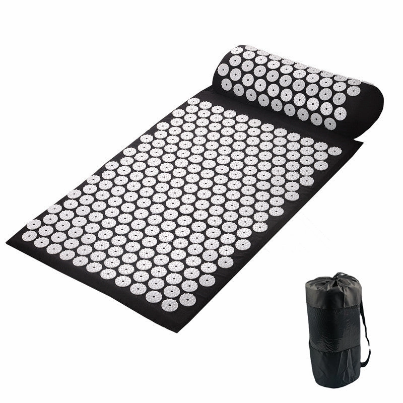 Premium Acupressure Massage Mat – Stress Relief & Back Pain Relief – Yoga Mat with Spikes, Pillow & Portable Design for Relaxation and Acupuncture Therapy