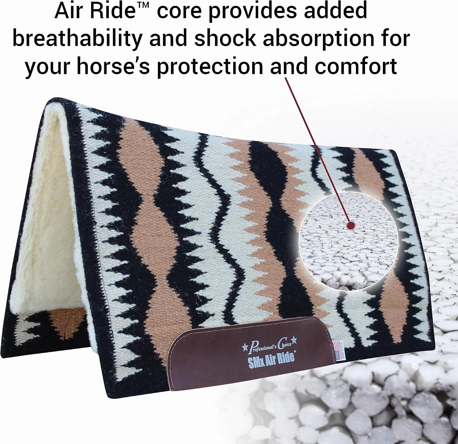 Professional's Choice Comfort-Fit SMX Air Ride Pad | Cooling System & Shock Absorption | Serpentine