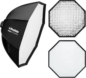 Profoto Softbox 4-Feet Octa with 1 F-Stop Diffuser (Silver) Bundle with Profoto Softgrid 4-Feet Octa for Softbox Line and Profoto Softbox 4-Feet Octa Diffuser Kit with 0.5 F-Stop Diffuser (3 Items)