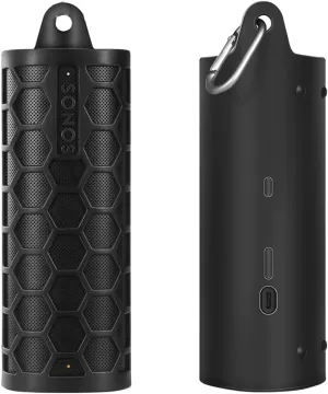Protective Cover Carrying Silicone Case Compatible with Sonos Roam 2 / Sonos Roam Wireless Portable Bluetooth Speaker (Black)