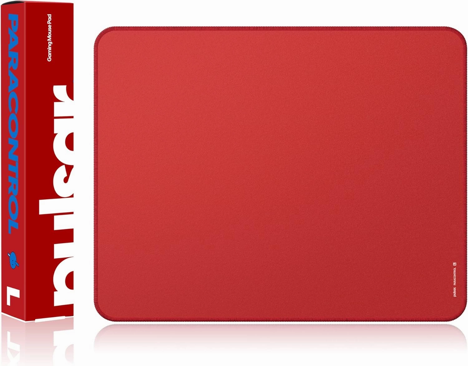 Pulsar - Paracontrol L Esports Level Premium Gaming Mouse Pad V2 - Medium to High Speed Pad Stitched Edge Durable Hybrid Top Surface 13 x 16.5 (L, Red)