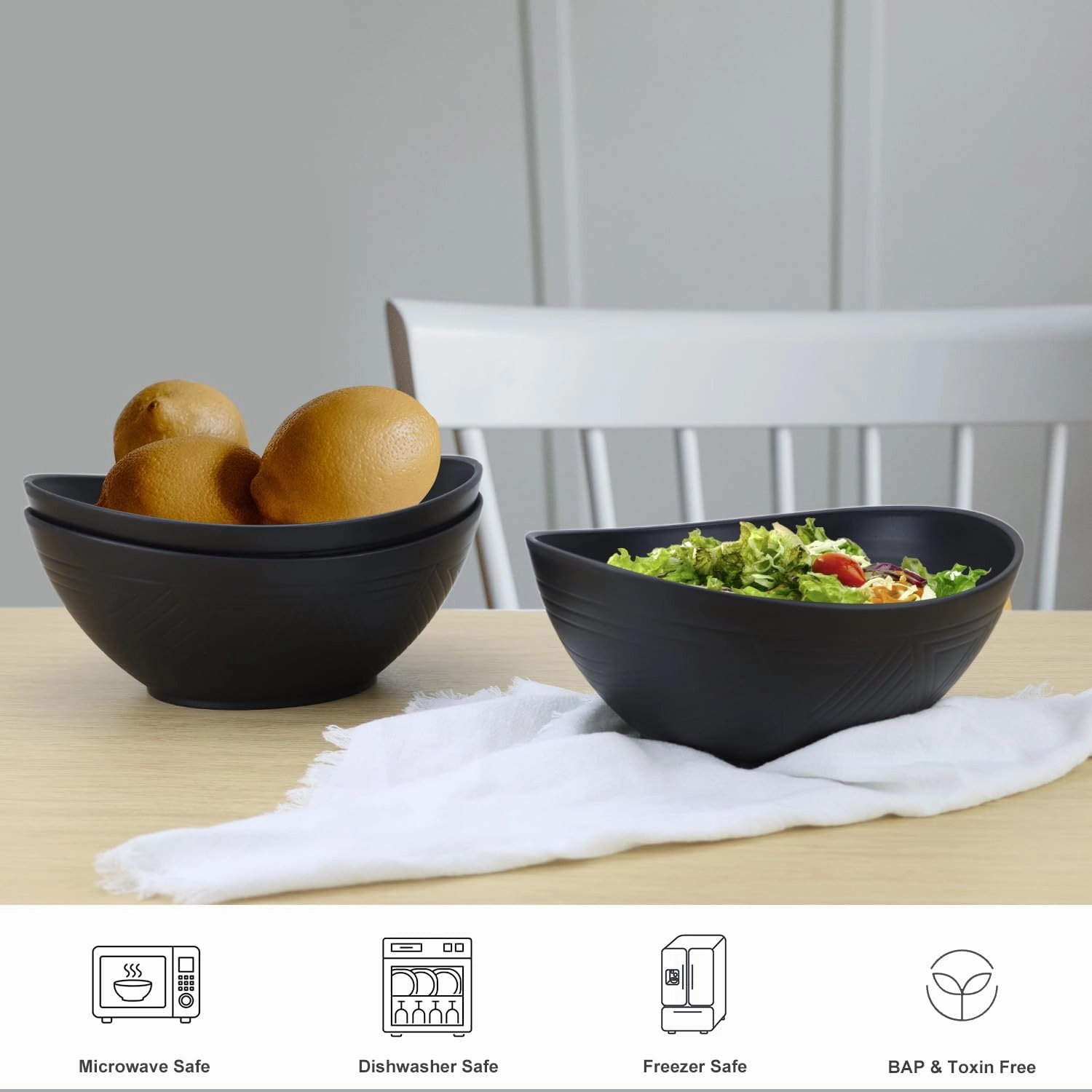 PYRMONT 65 OZ Large Wheat Straw Bowls,Cereal Bowls,Salad Bowls,Stackable Big Bowls,BPA-Free Dishwasher Microwave Safe-Sturdy Kitchen Bowls for Fruit,Yogurt,Snack-Set of 4