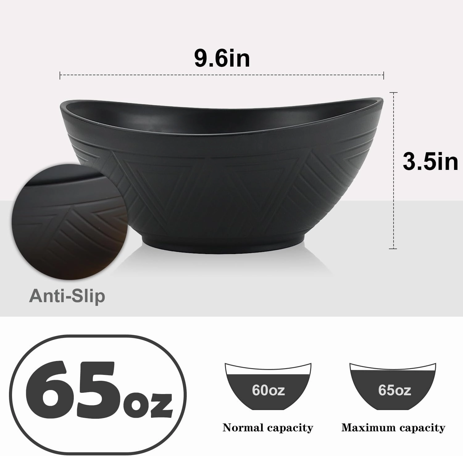 PYRMONT 65 OZ Large Wheat Straw Bowls,Cereal Bowls,Salad Bowls,Stackable Big Bowls,BPA-Free Dishwasher Microwave Safe-Sturdy Kitchen Bowls for Fruit,Yogurt,Snack-Set of 4