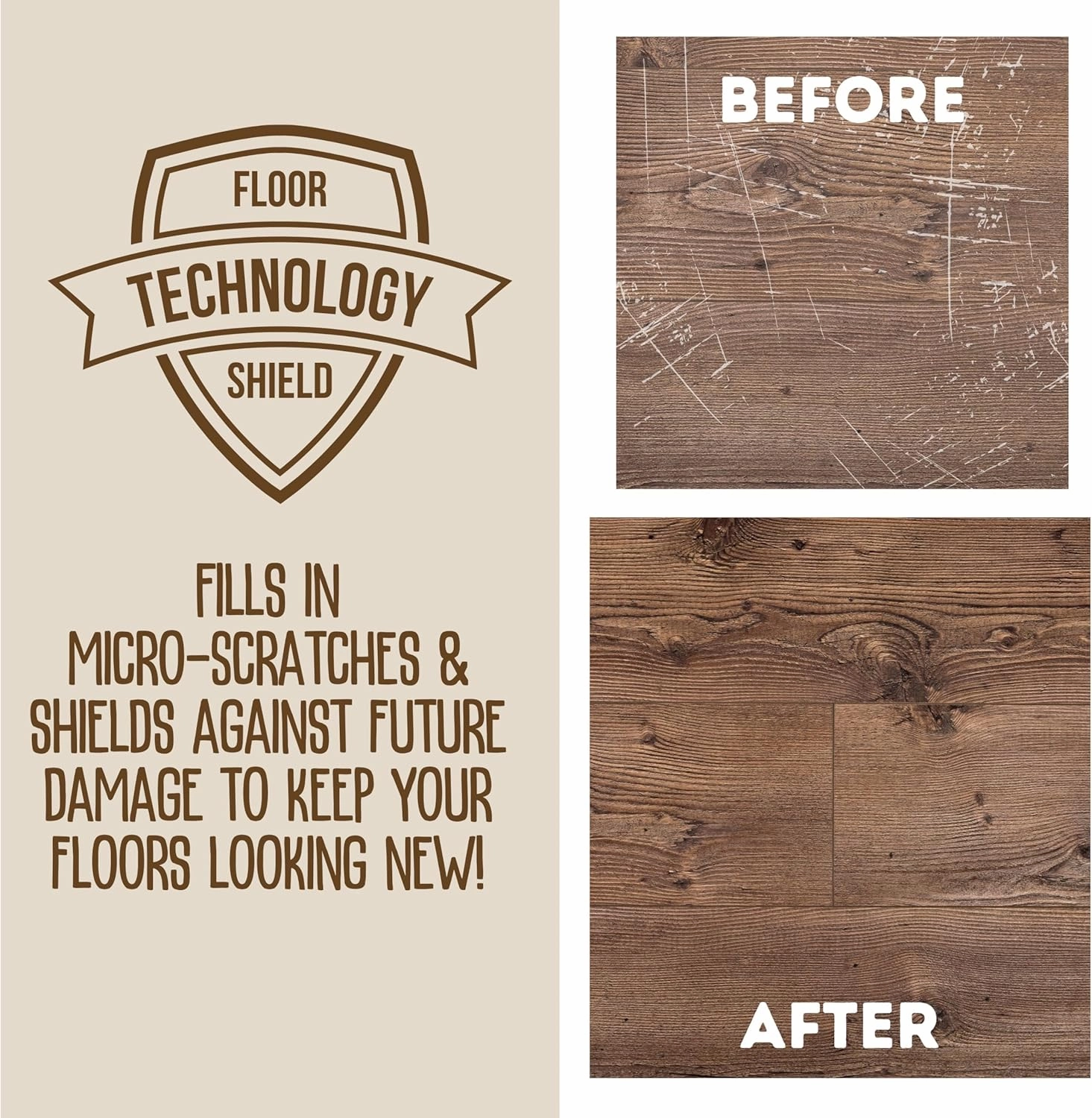 Quick Shine Hardwood Floor Luster 64oz | Plant-Based Cleaner & Polish w Carnauba | Simply Squirt & Spread | Don't Refinish It, Quick Shine It | Safer Choice Cleaner | Restore-Protect-Refresh
