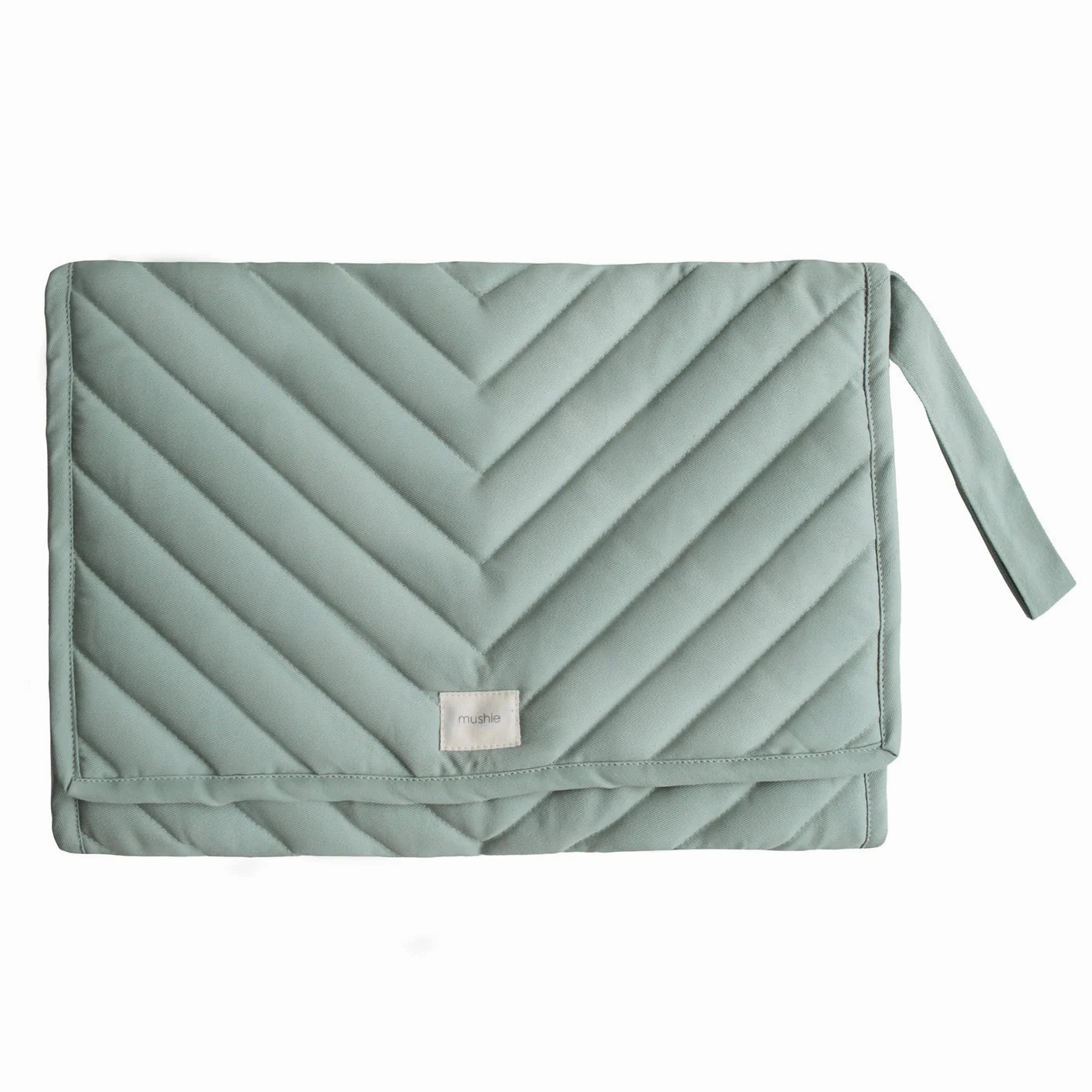 Quilted Portable Changing Pad - Roman Green