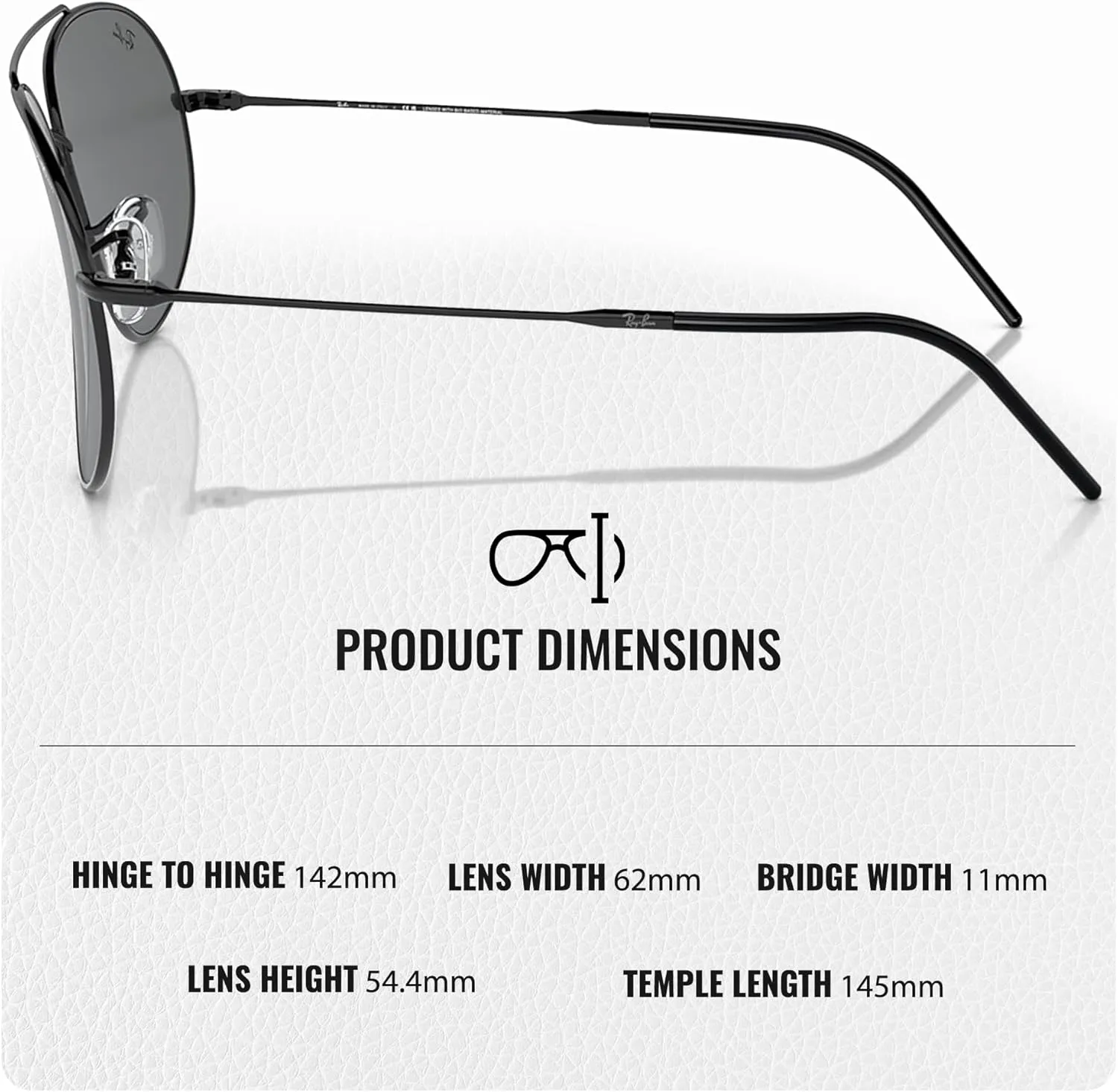 Ray-Ban RBR0101S LENNY KRAVITZ X AVIATOR REVERSE Sunglasses With Eyewear Kit Bundle - Adjustable Nose Pads