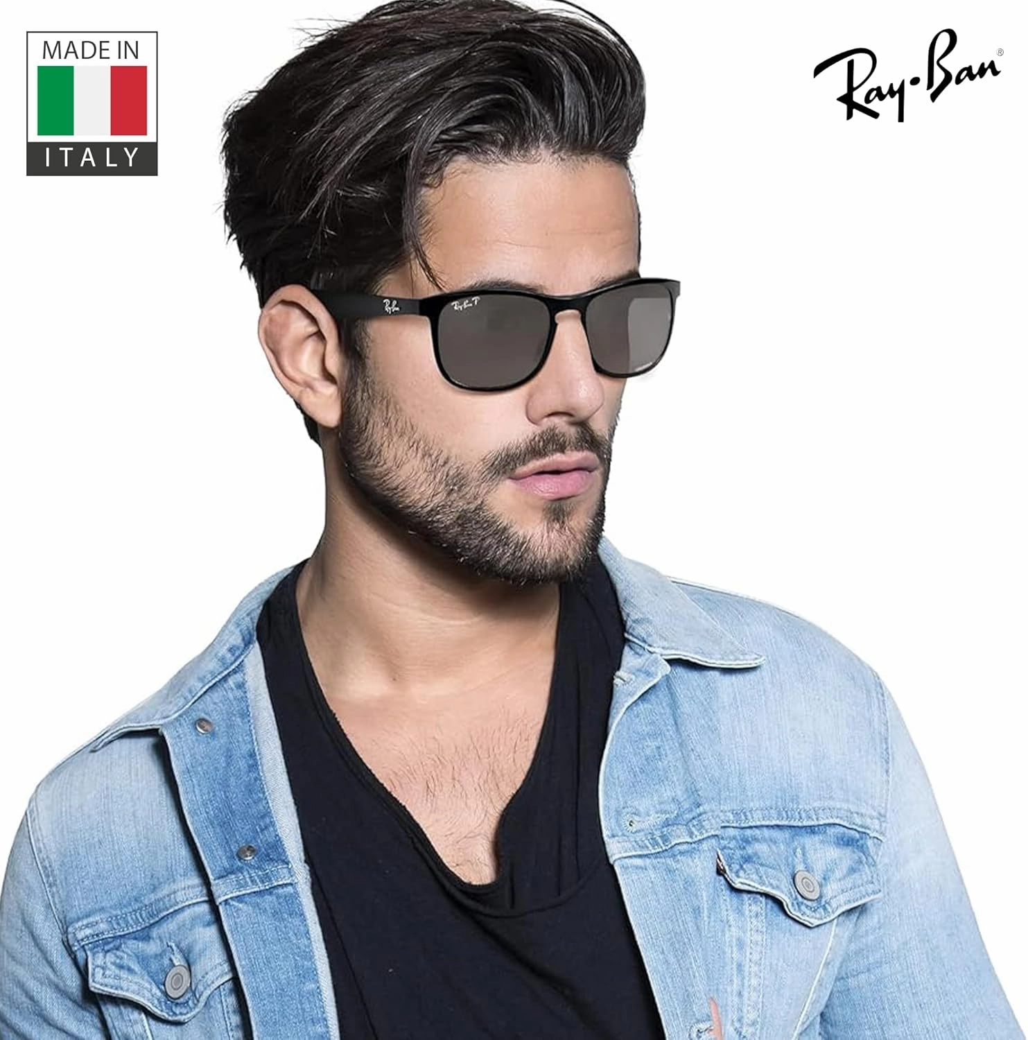 Ray-Ban RB4264 CHROMANCE Square Shape Sunglasses With Eyewear Kit Bundle - Adjustable Nose Pads - Square Sunglasses