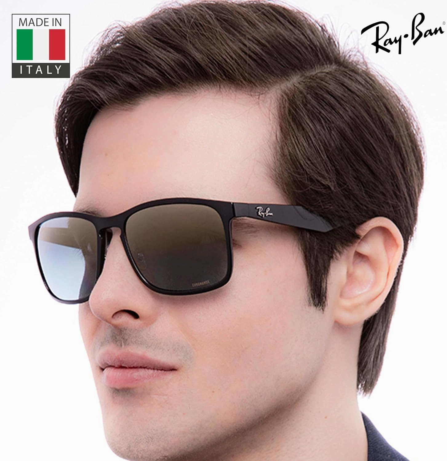 Ray-Ban RB4264 CHROMANCE Square Shape Sunglasses With Eyewear Kit Bundle - Adjustable Nose Pads - Square Sunglasses