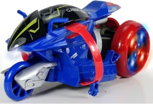 RC Motorcycle Rechargeable Rotating Drift Car Children's Toy Car Remote Control Motorcycle Cool Lights Strong Body, Durable, 360° Rotating Wheels Red/Black/Blue Three Colors Gifts for Children