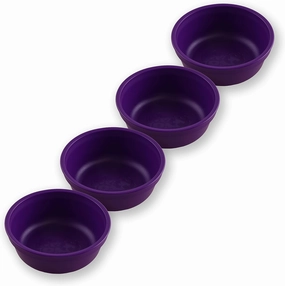 Re-Play 12 Oz. Toddler Bowls for Snack and Everyday Dining - Dishwasher and Microwave Safe - Made in USA - Set of 4-4.9" x 4.9" x 1.8" Deep Amethyst