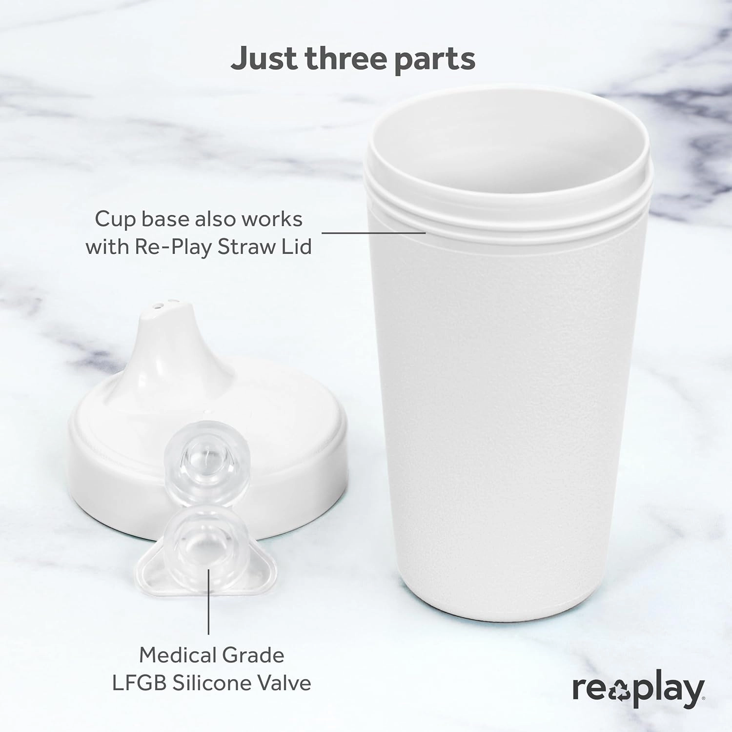 Re-Play Sippy Cups for Toddlers - 10 Oz. Reusable Spill Proof Cups for Kids, Dishwasher/Microwave Safe - Made in USA - Set of 4-3.13" x 6.25" - Christmas